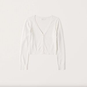 Abercrombie & Fitch DreamLush Slim Short Cardigan – Small (Off White/Cream)